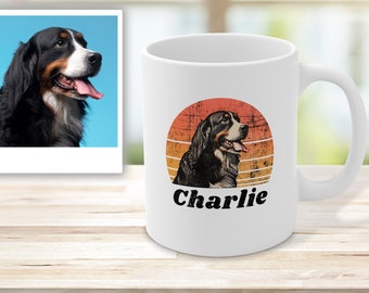 Taza personalizada con foto de perro: Taza de café con retrato de mascota personalizado