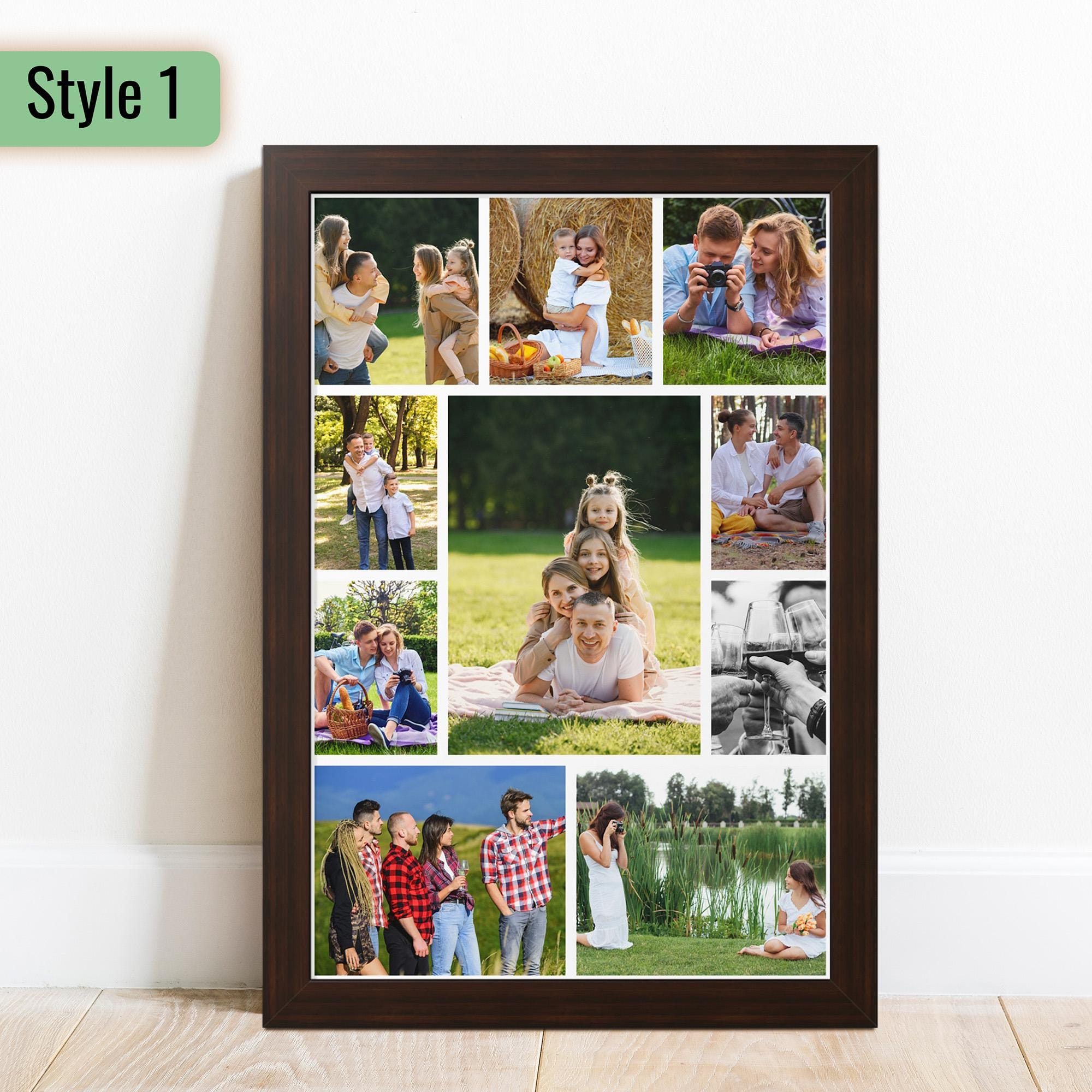 Custom Family Photo Collage Wall Art, Personalized Framed Poster ...