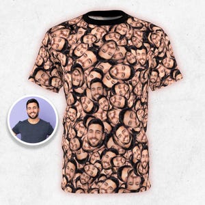 Custom Face All Over Print Unisex T-Shirt: Personalisiertes Foto-Shirt