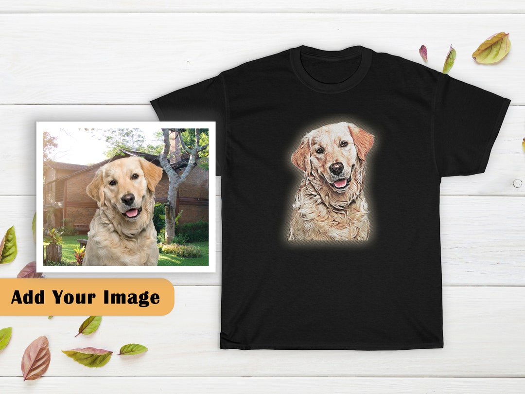 Custom Dog Portrait Shirt Custom Pet Portrait Shirt Dog Etsy