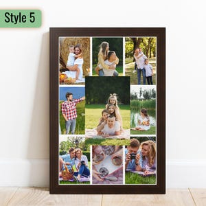 Custom Family Photo Collage Wall Art, Personalized Framed Poster ...