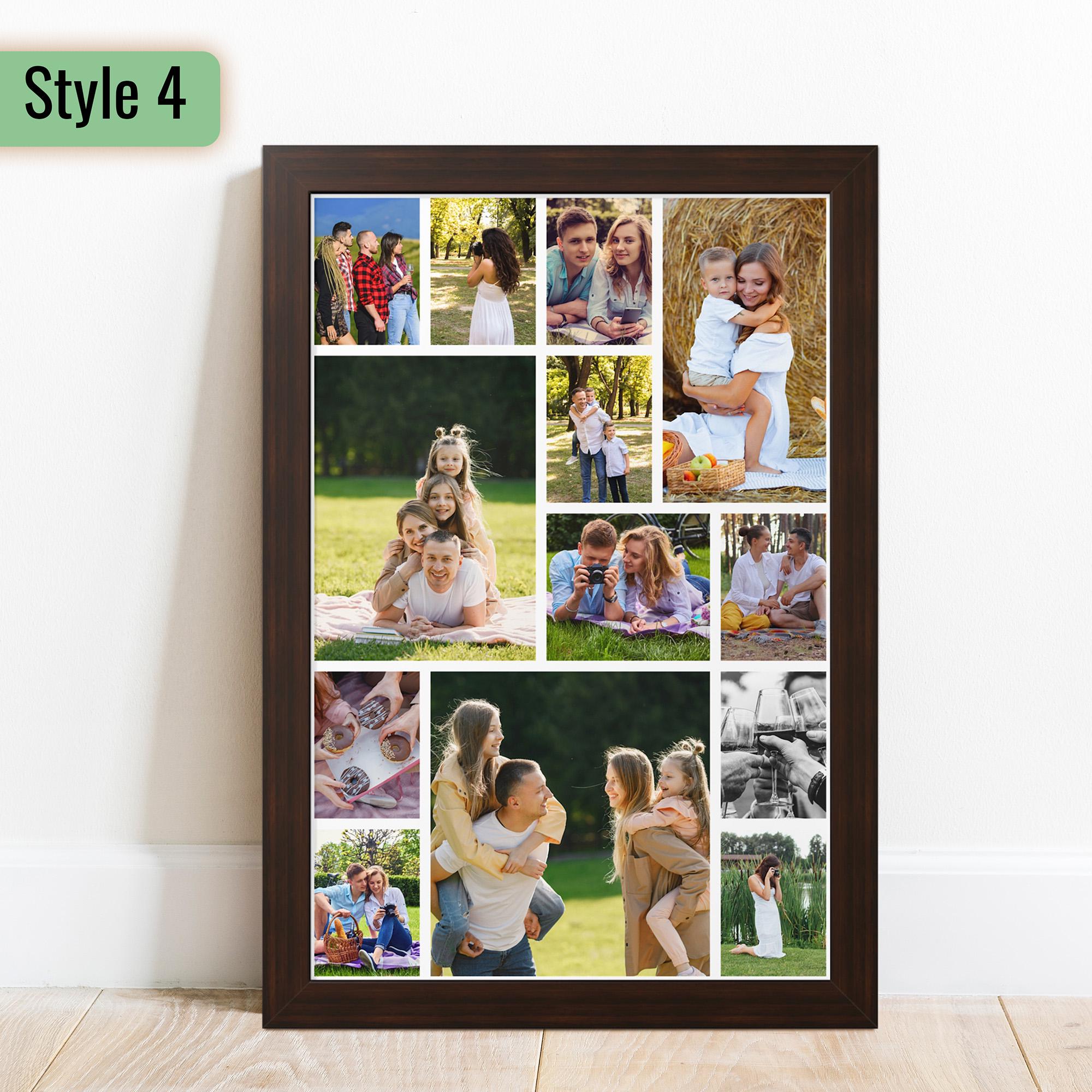Custom Family Photo Collage Wall Art, Personalized Framed Poster ...