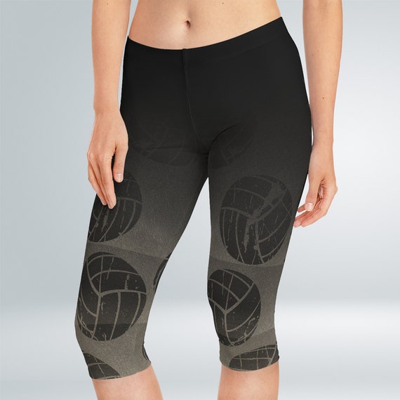 Volleyball Capri Leggings, Capri Leggings, Workout Leggings