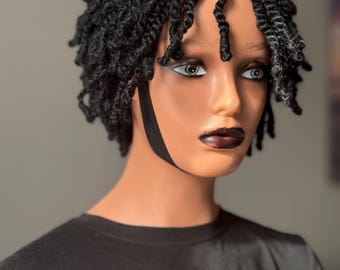 Kinky Braids, pruik, doosgevlochten pruik voor zwarte mooie vrouwen lijmloos, vlechten, knooploze vlechten
