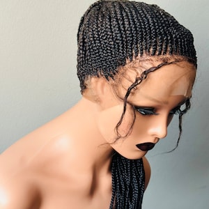 Ponytail wigs, ponytail braided wig, small cornrow braids, Ghana braids, braided hair, ponytail hair, box braids,