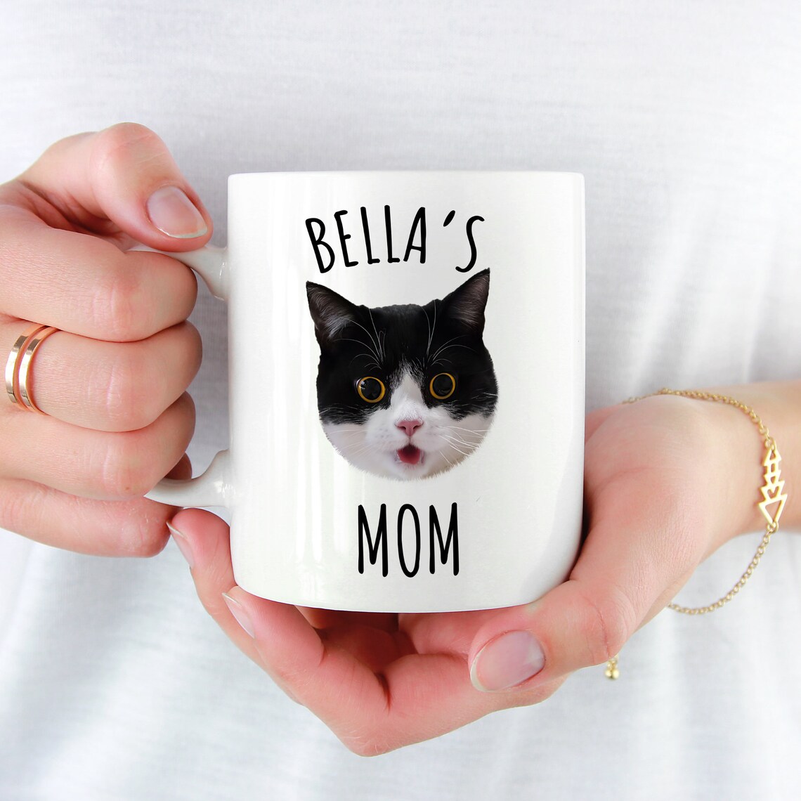 Personalized Cat Mom Mug Custom Cat Photo Mug Gift For Cat