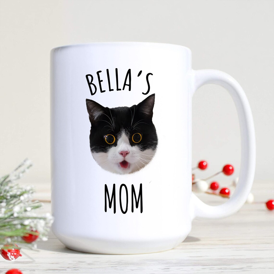 Personalized Cat Mom Mug Custom Cat Photo Mug Gift For Cat Etsy