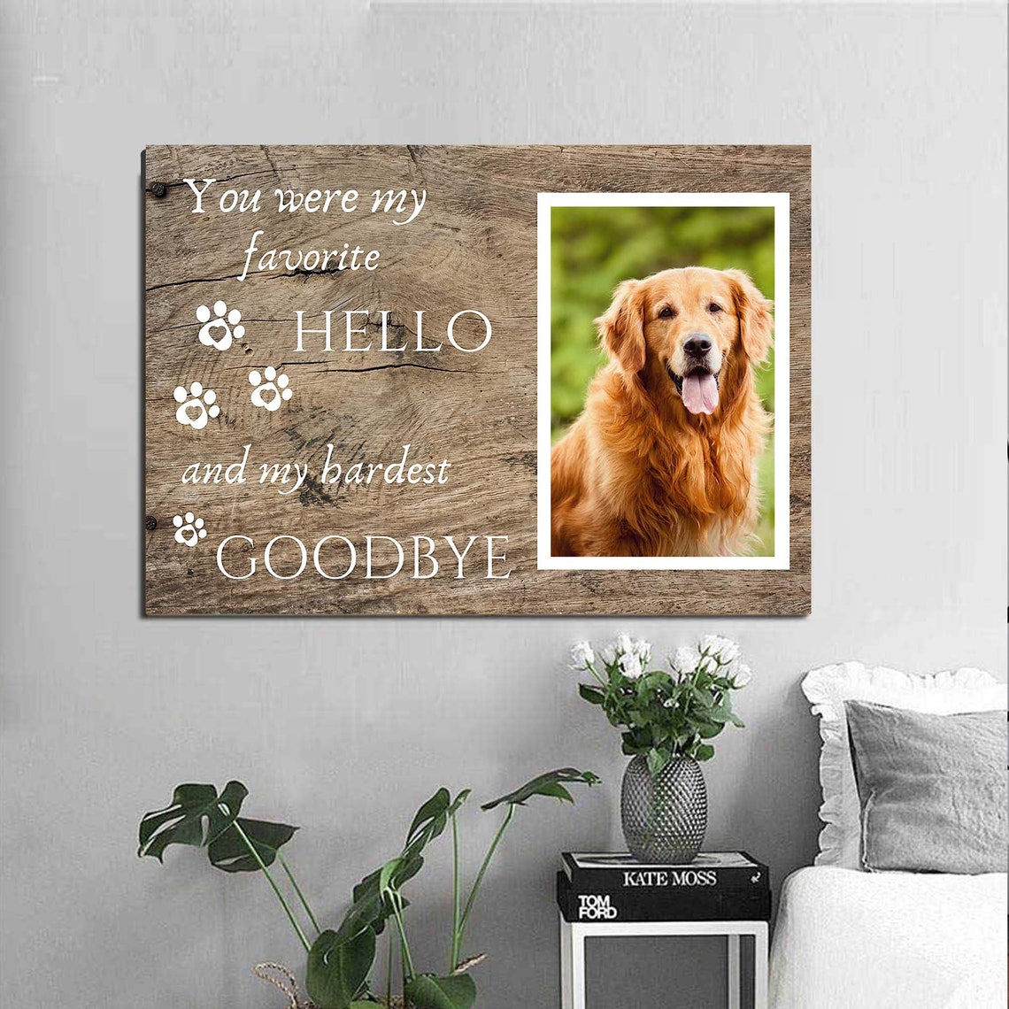Customized Dog Memorial Wall Art You Were My Favorite Hello Etsy