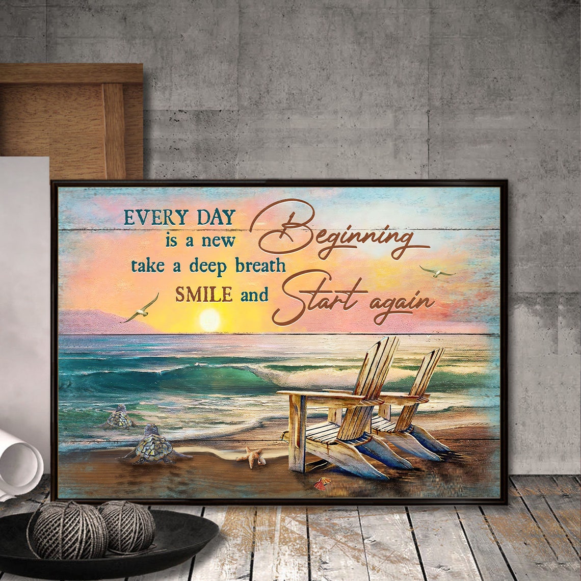 Motivational Wall Art Every Day Is A New Beginning Poster Etsy