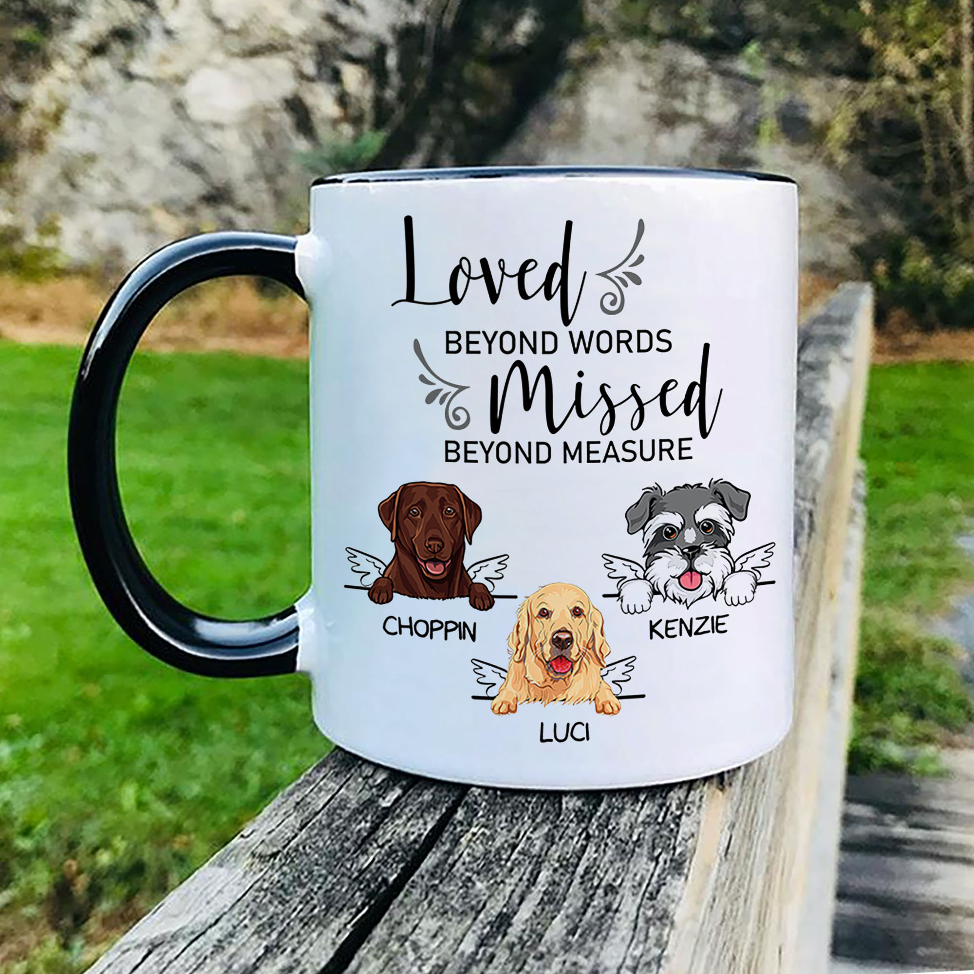 Customized Dog Memorial Mug Loved Beyond Words Mug Dog Etsy