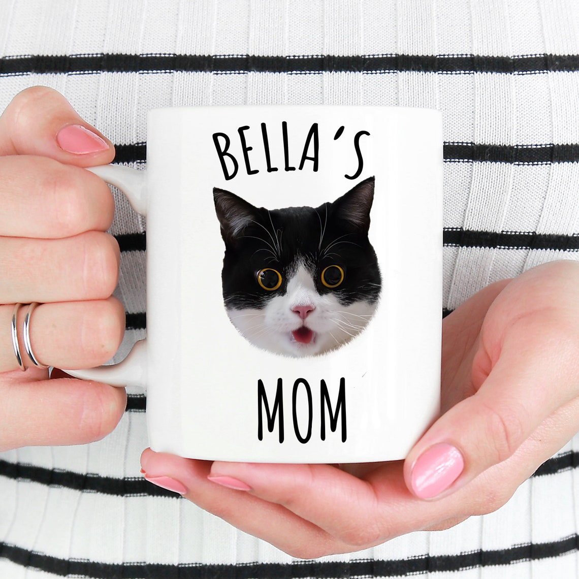 Personalized Cat Mom Mug Custom Cat Photo Mug Gift For Cat