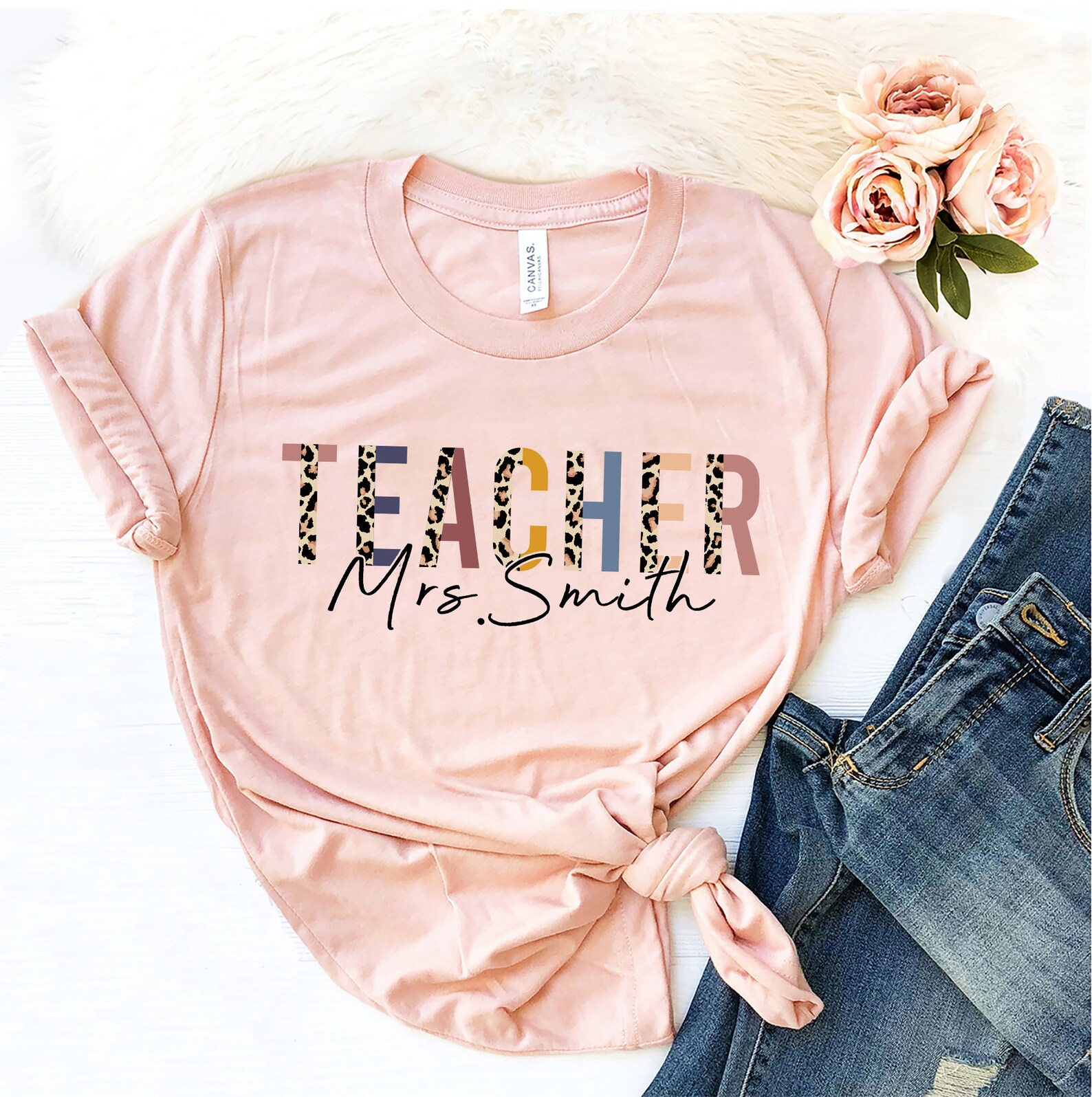 Personalized Teacher Name Shirt Teacher Back To School Shirt | Etsy