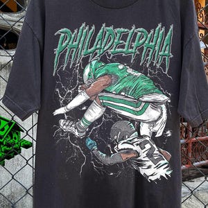 Philadelphia fotbollströja, unisex vintagestil, sportfankläder, matchdagströja, Eagles-merchandise