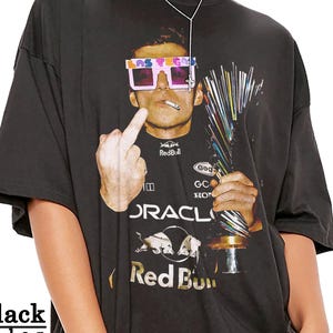 Funny Max Pink Sunglasses Middle Finger T-Shirt | Celebrity Portrait Meme Tee