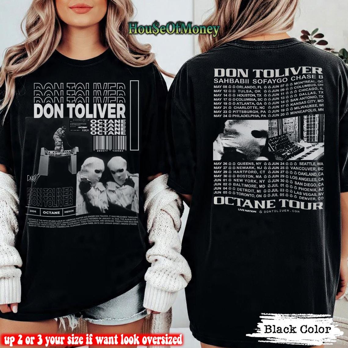Discover Don Toliver Octane Tour Tee, Retro Hip Hop Streetwear