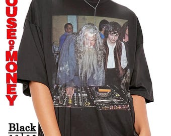 Koszulka z grafiką Gandalf DJ z Frodo