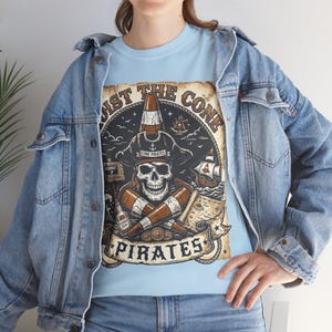 Koszulka z grafiką Vintage Hoist The Cone Pirates Skull, styl bootleg z lat 90., oversize'owa czarna odzież uliczna zdjęcie 9