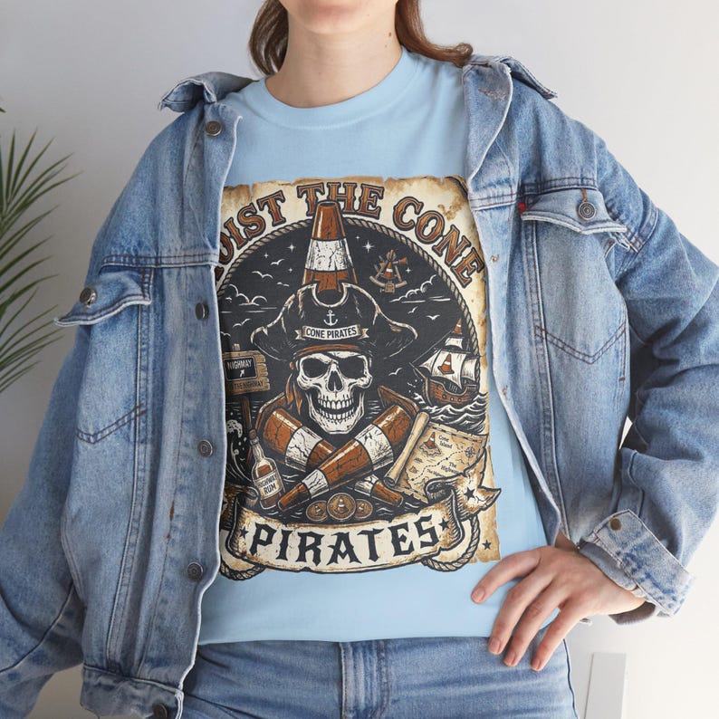 Koszulka z grafiką Vintage Hoist The Cone Pirates Skull, styl bootleg z lat 90., oversize'owa czarna odzież uliczna zdjęcie 9
