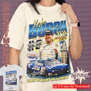 カイル・ブッシュ NASCAR Tシャツ：レーシングファンへのギフトTシャツ 画像 3