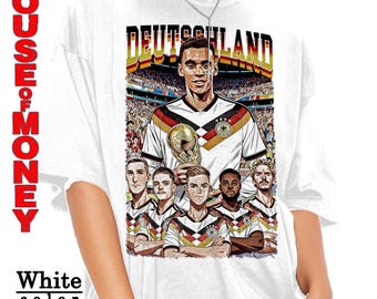 ドイツサッカーグラフィックTシャツ、ドイツシャツ、ドイツワールドカップTシャツ、Die Nationalmannschaf