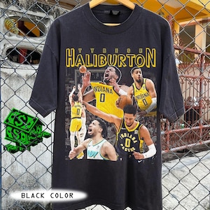 Tyrese Haliburton T-Shirt – Indiana Pacers Retro Graphic Tee – NBA Basketball Shirt – Vintage Streetwear Gift for Fans