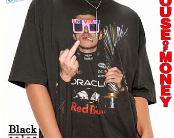 Funny Max Pink Sunglasses Middle Finger T-Shirt | Celebrity Portrait Meme Tee