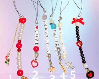 Phone Charms | Beaded strings | 90s charms | y2k charms