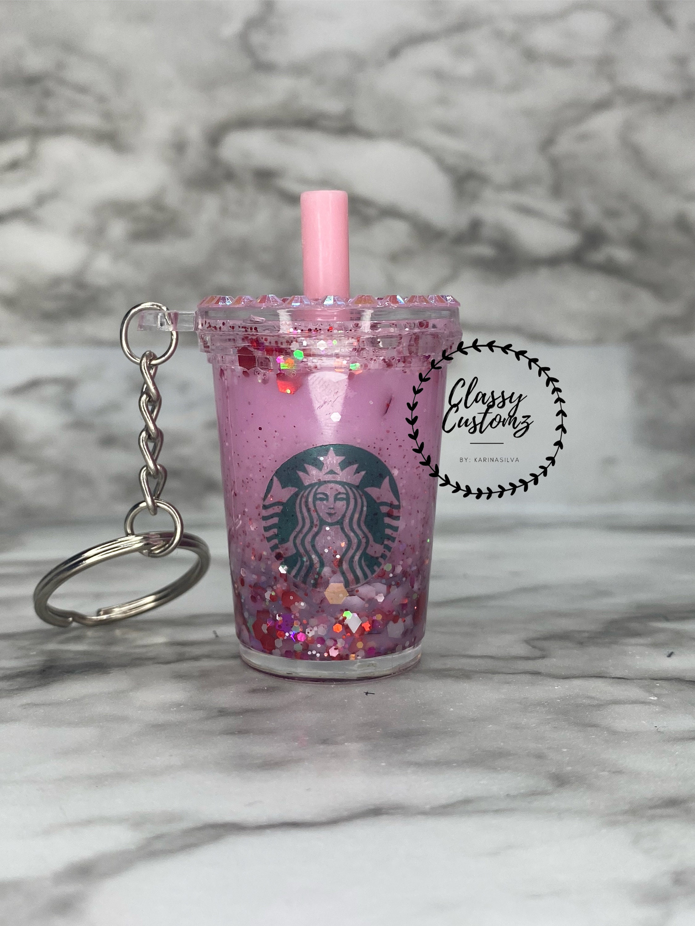 Starbucks Coffee Cup Silicone Keychains Cute Pearl Milk Tea Soft Rubber  Keyrings Fashion Jewelry for Women Gifts Accessories