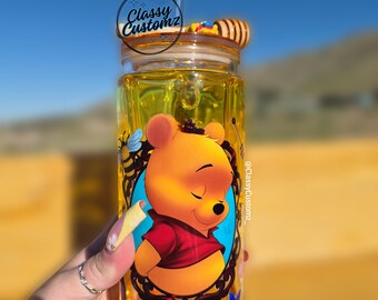Bear Honey Pot Tumbler | HK Cat Ey & Toys | 16oz Cold Drink Cup