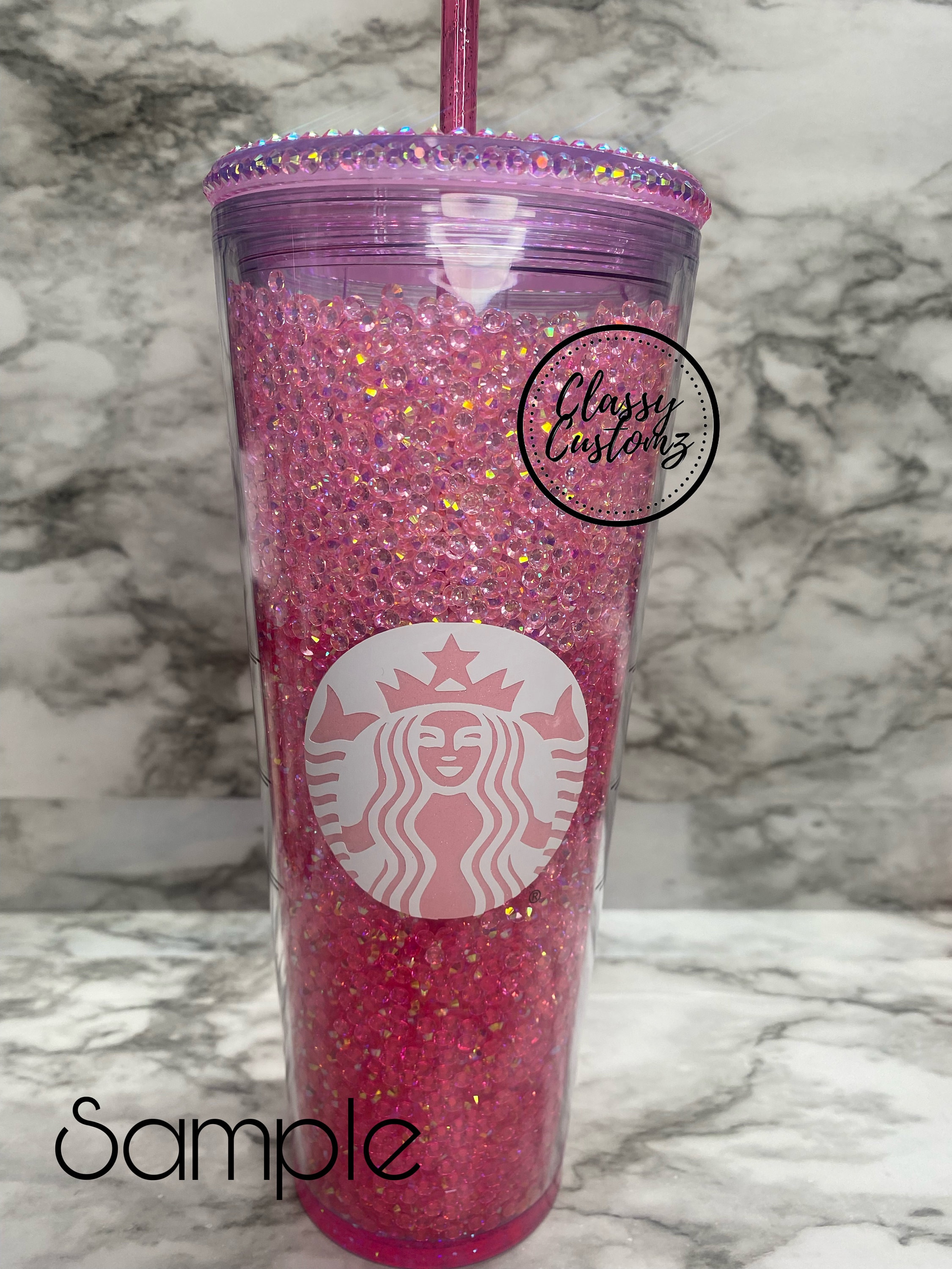 Custom Rhinestones Filled Tumblers Rhinestone Tumbler Gift Etsy