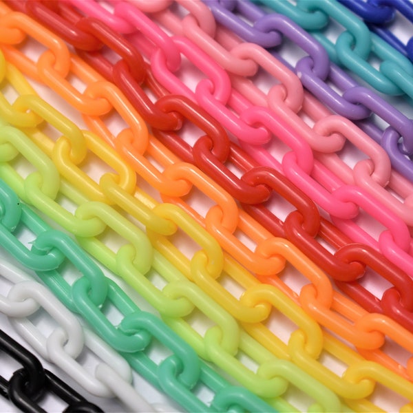 CLOSING DOWN!! Medium plastic chains in a choice of colours