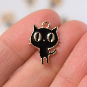Black cheap cat charms