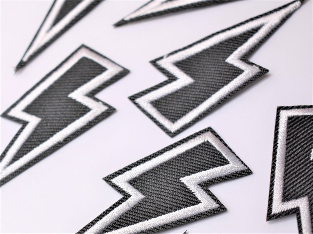 Lightning Bolt Clothing Patch Zigzag Iron on Patch or Etsy