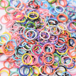 CLOSING DOWN!! BULK 100/200 coloured jump rings, mixed colours, Spray painted metal jump rings, jump rings for polymer clay