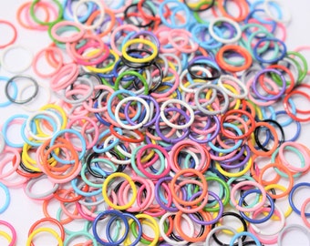 CLOSING DOWN!! BULK 100/200 coloured jump rings, mixed colours, Spray painted metal jump rings, jump rings for polymer clay