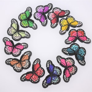 Yellow Butterfly Patches For Lady Riders Small and Large Embroidered by  Ivamis Patches