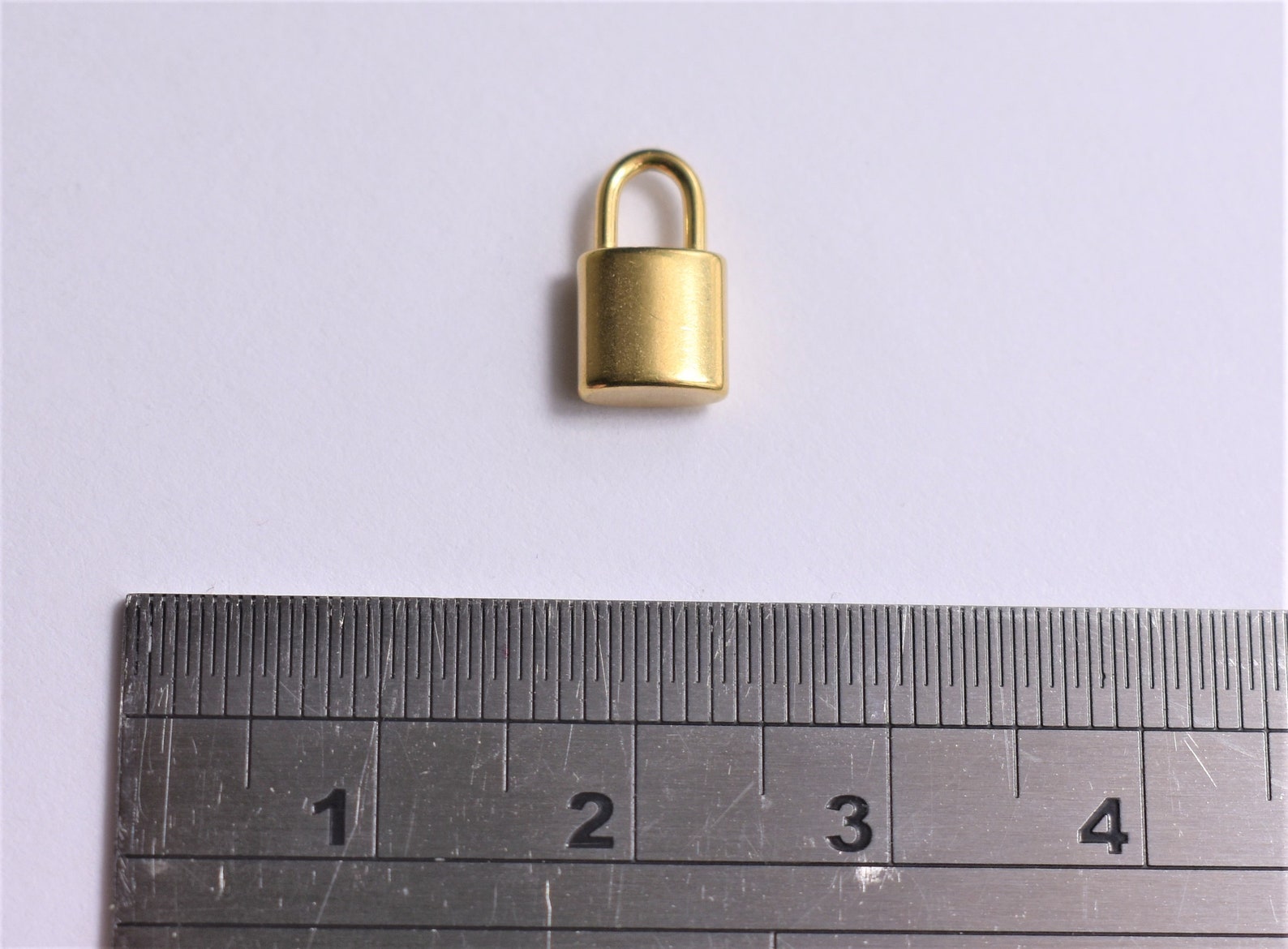 Tiny Gold Padlock Charm or Pendant Tiny Padlock Gold Etsy