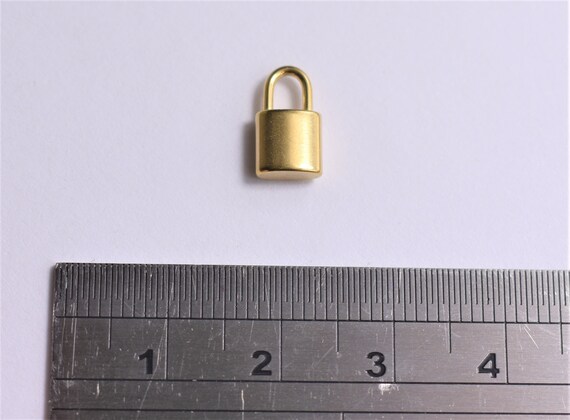 Brass Mini Padlock Charm Gold Lock Earring Lock Pendant -  Denmark