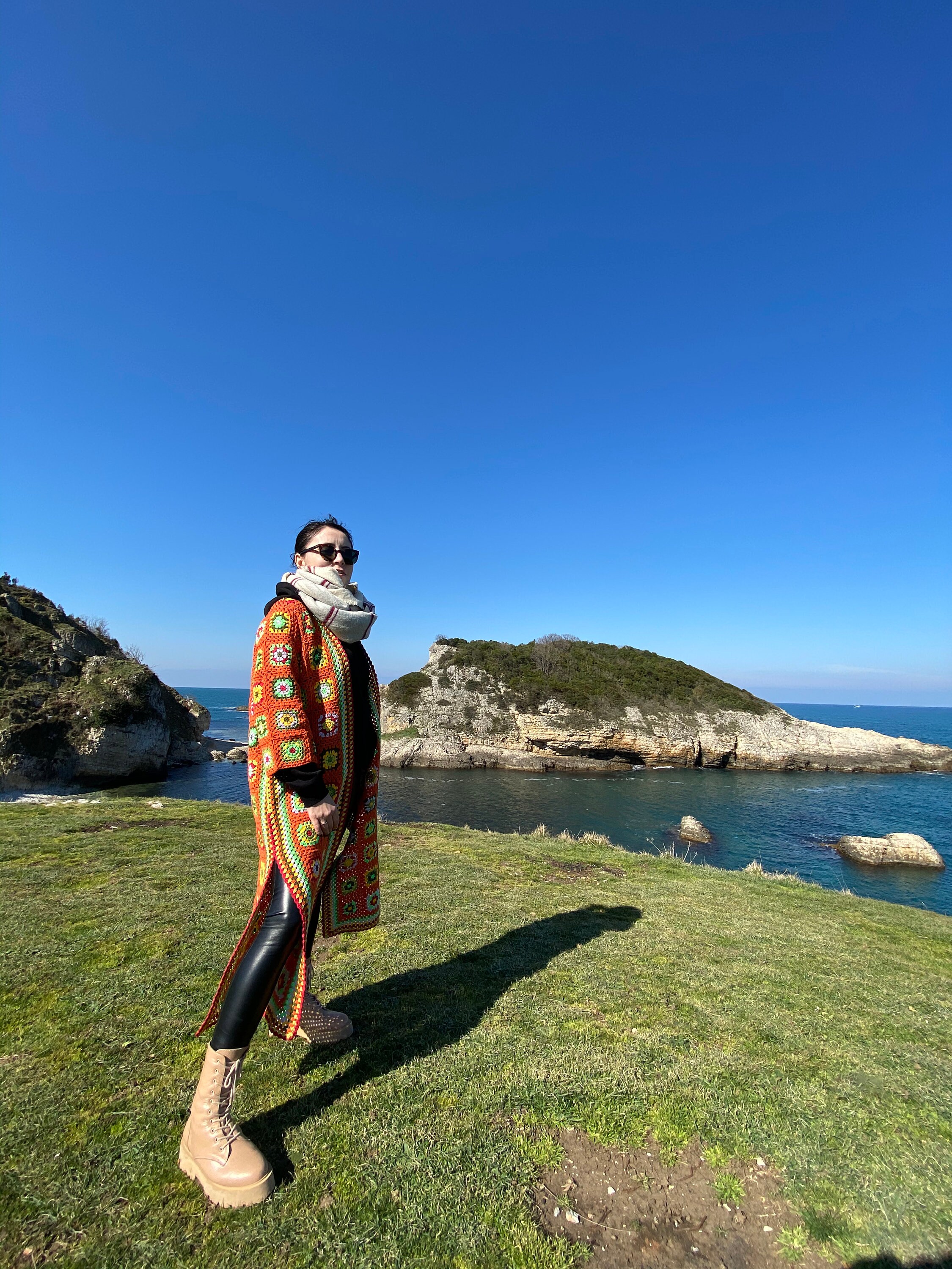 Multi Colored Knit Cardigan Afghan Cardigan Patchwork Etsy