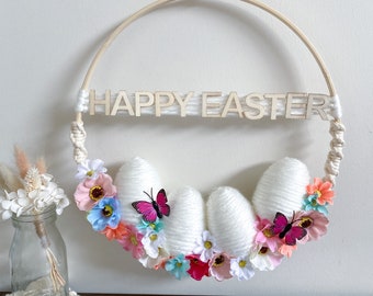 Easter Wreath | Easter Decor | Bright Floral wall hanging or Door Wreath for Easter.