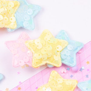 Pastel Rainbow star hair clip