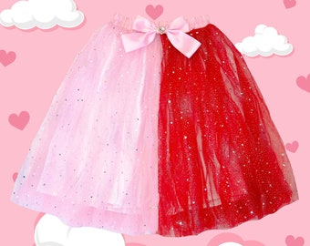 Magical girl pink red long skirt