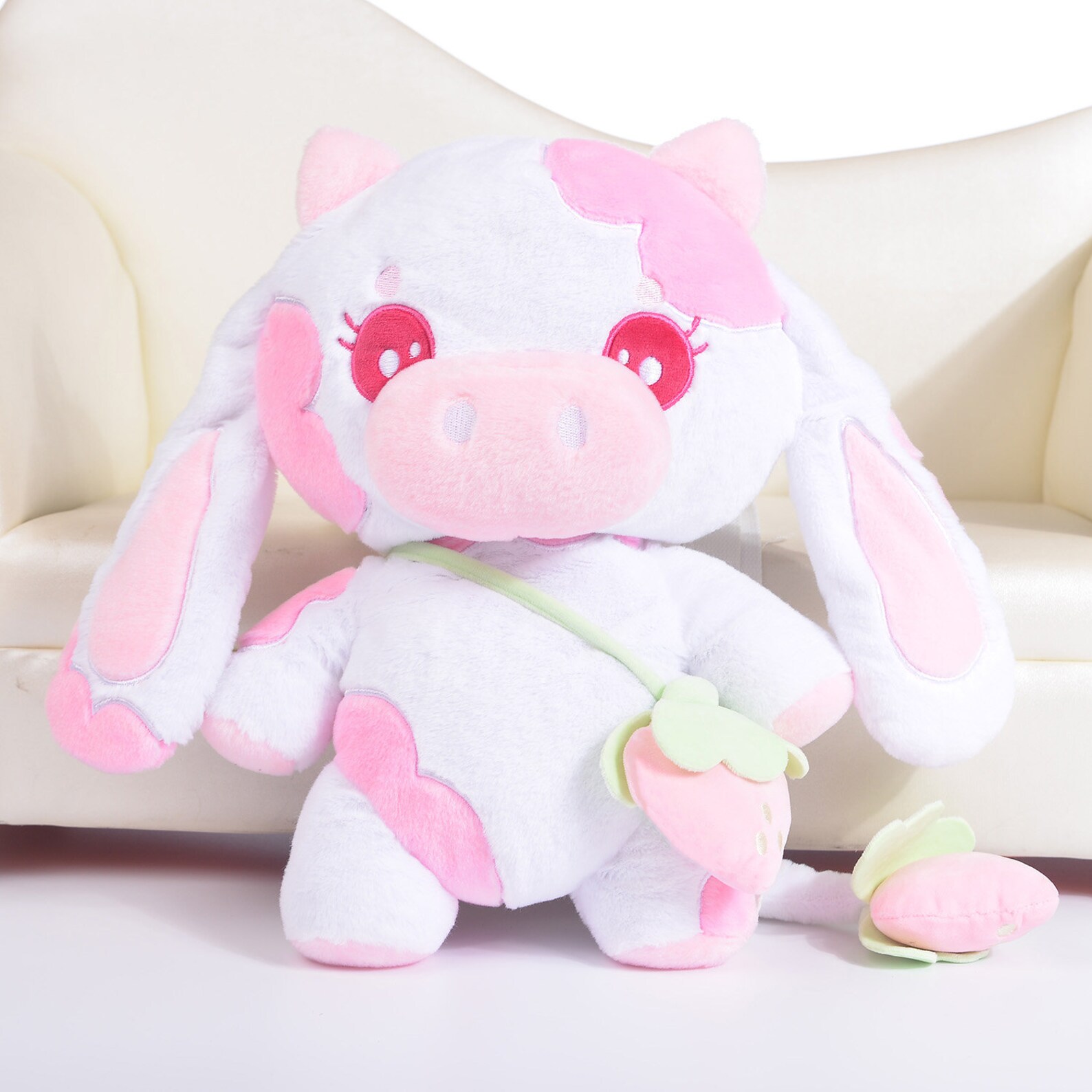 Strawberry Cow Kawaii bag cute Stuffed Animal Plush Women | Etsy