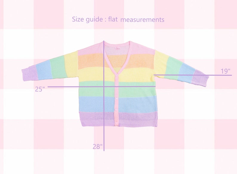 Rainbow cardigan, Rainbow sweater, Rainbow clothes, fairy kei, Kawaii clothing Pastel clothing Oversized image 3