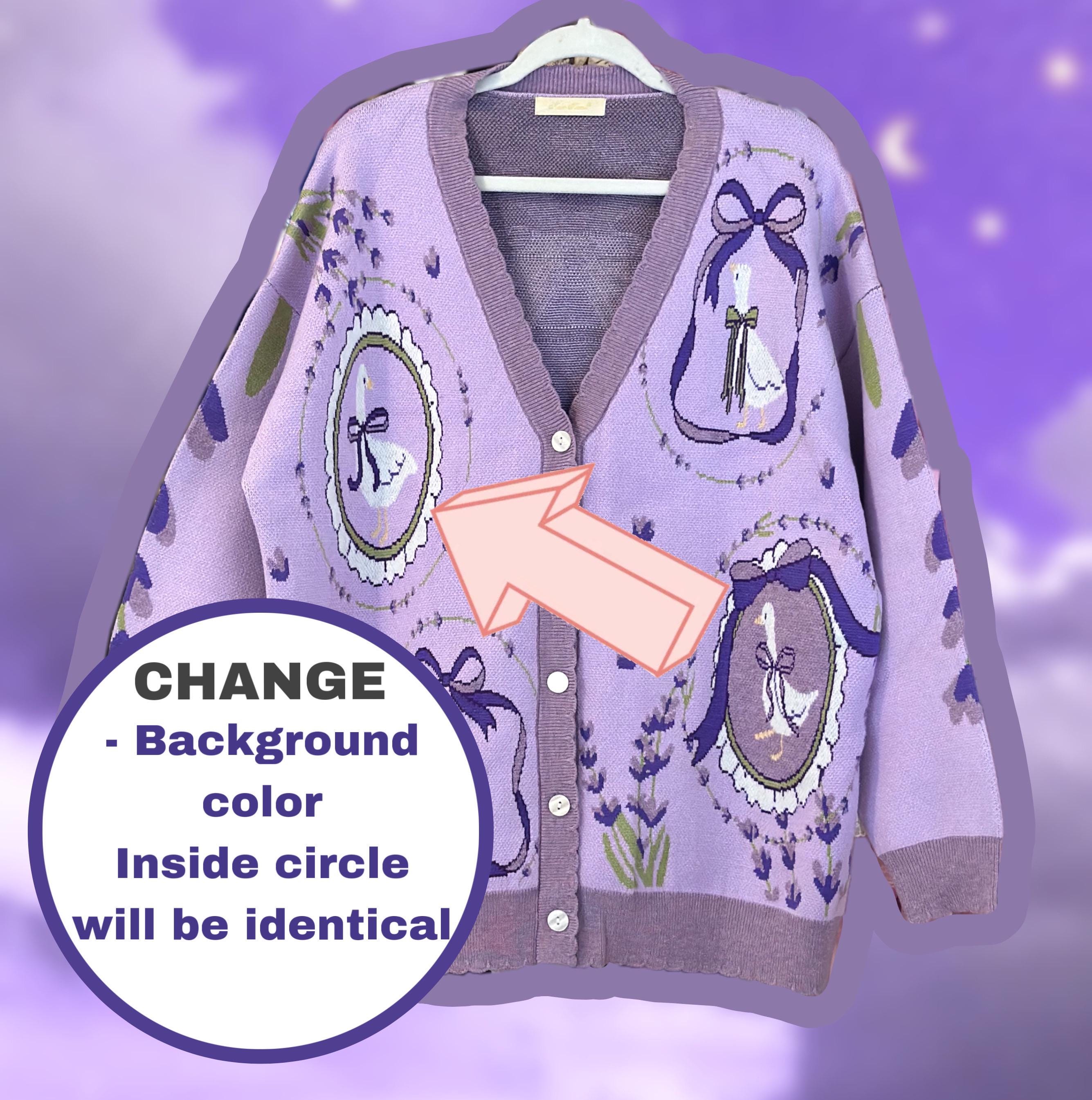 Corgi ハンドメイド 紫コットンニットセーター Corgi ハンドメイド 紫