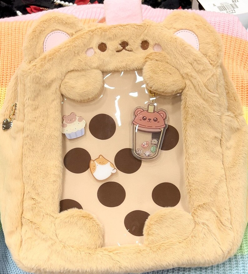 Kuma Tea Milk Tea Boba Tea Backpack Kawaii Bag Cute Etsy Ireland