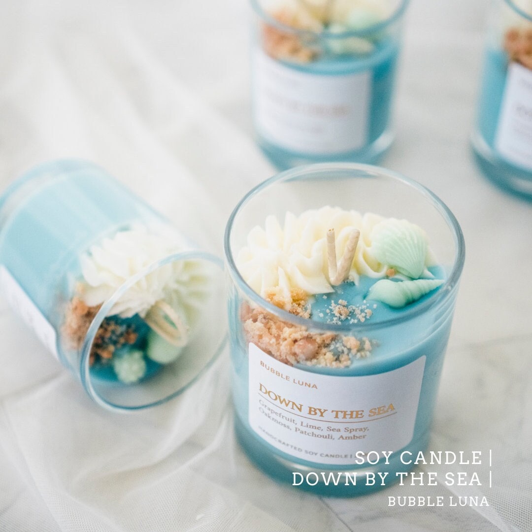 Down by the Sea Soy Wax Candle: Ocean Scented Candle - Etsy Australia