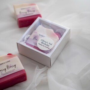 Custom Soap Party Favors with Personalized Message Label – Elegant Boxed Gift for Weddings, Baby Showers & Special Events