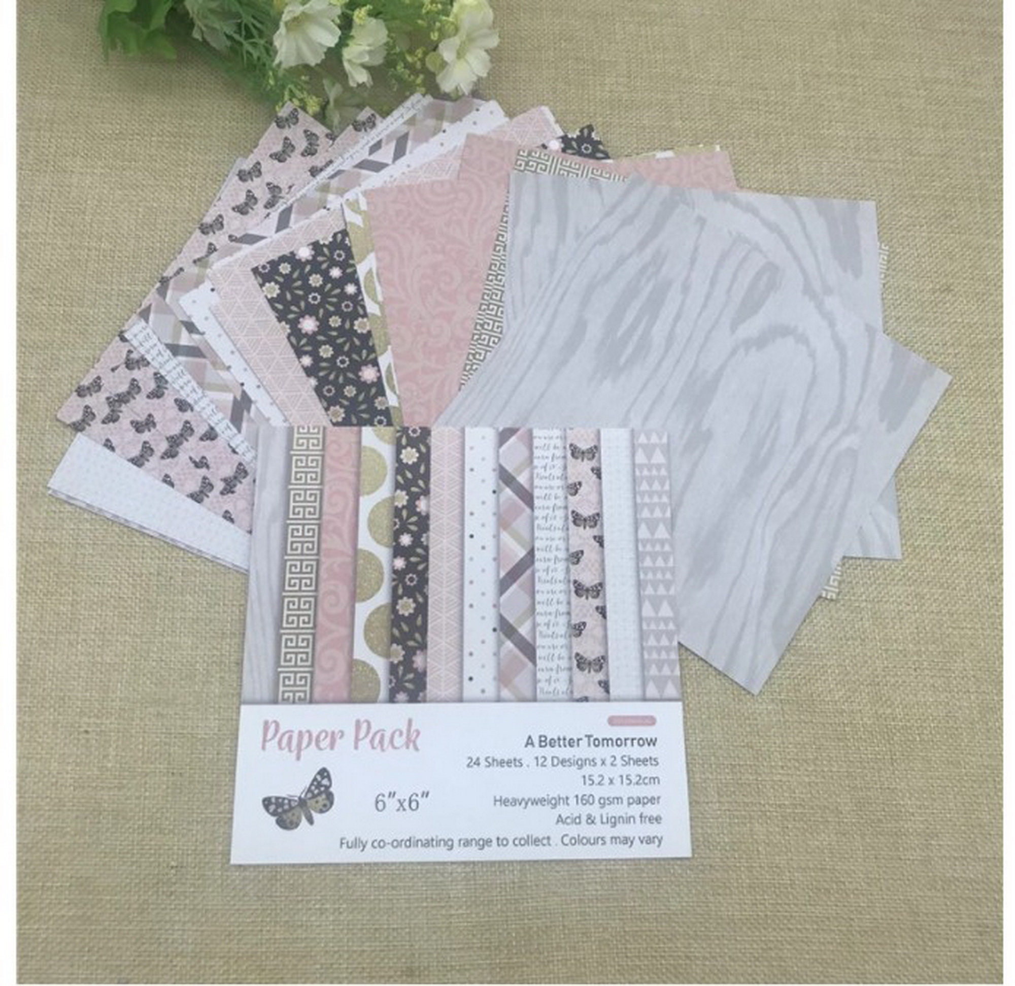 Scrapbooking paper 24 sheet 6X6 12 kinds of Etsy