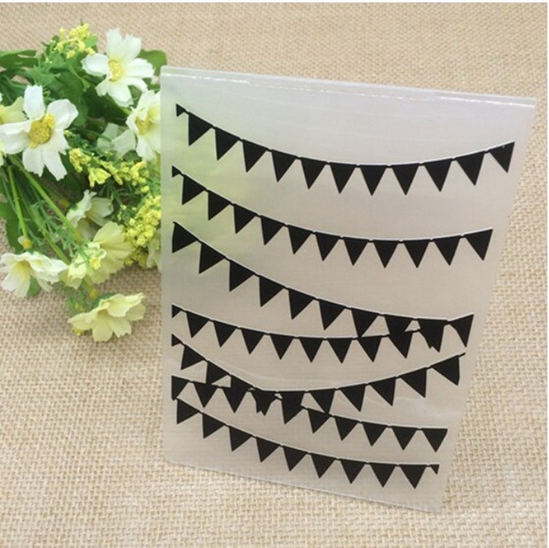Flags Celebration DIY Plastic Embossing Folders for Scrapbooking Card Making Paper Crafting